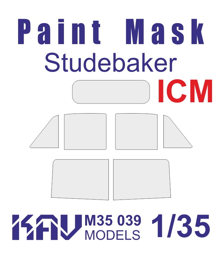 KAV M35 039  инструменты для работы с краской  Маска Studebaker (ICM,Моделист)  (1:35)