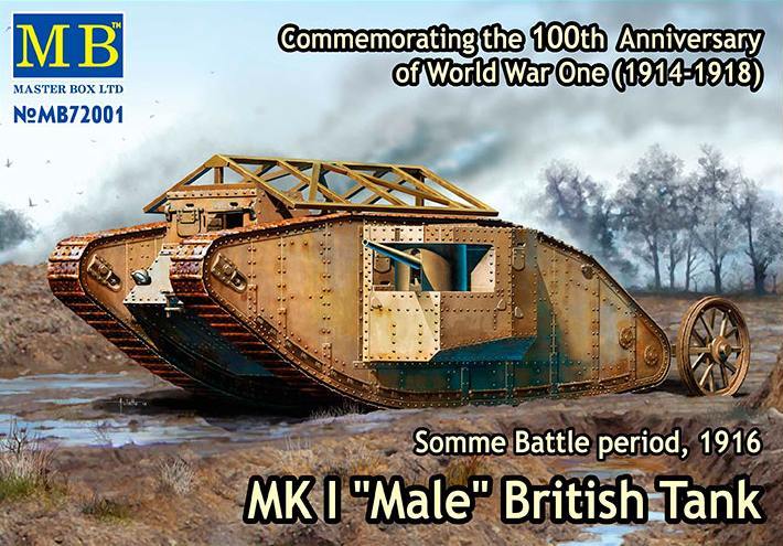 MB72001  техника и вооружение  MK I "Male" Британский танк, 1916г. (1:72)