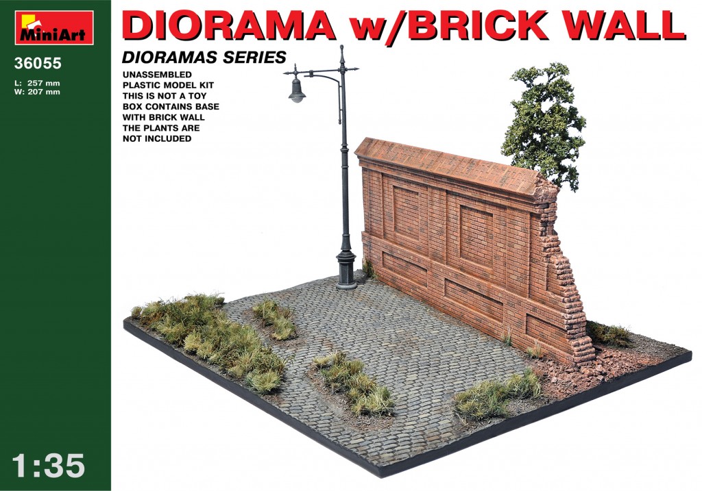 36055  наборы для диорам  DIORAMA w/BRICK WALL  (1:35)