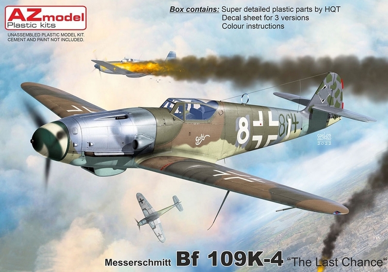 AZ7819  авиация  Bf-109K-4 "The Last Chance"  (1:72)