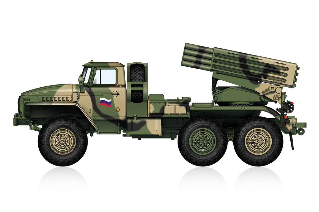 82932  техника и вооружение  Russian BM-21 Grad Late Version  (1:72)