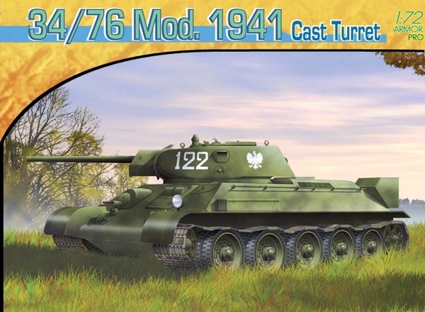 7262  техника и вооружение  Танк-34/76 Mod. 1941 Cast Turret  (1:72)