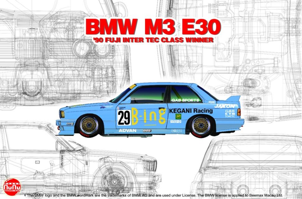 PN24019  автомобили и мотоциклы  BMW M3 E30 Gr. A 1990 Fuji InterTEC Class Winner  (1:24)