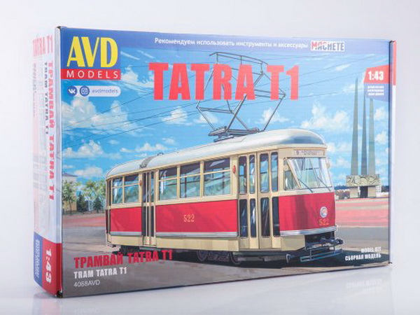 4068AVD  техника и вооружение Трамвай Tatra T1  (1:43)