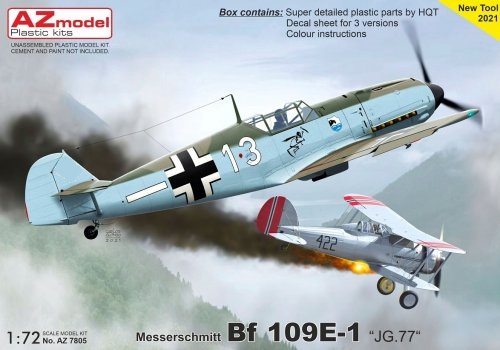 AZ7805  авиация  Bf-109E-1 „JG.77“  (1:72)
